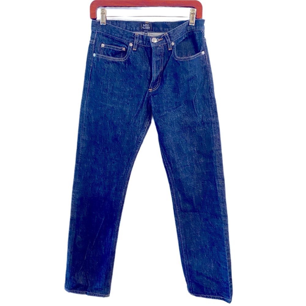A.P.C. Men's Dark Wash Blue Slim Jeans Size 29 Waist